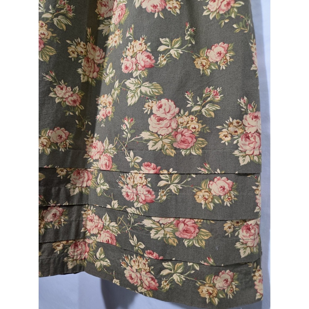 Ralph Lauren Country Floral Midi Skirt Sz 10 Cottage Rose Challis Cotton Romance - Picture 9 of 9